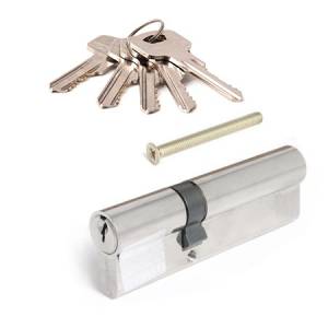 Механизм цилиндровый SC-90(30/60)-NI англ.ключ-ключ никель Апекс