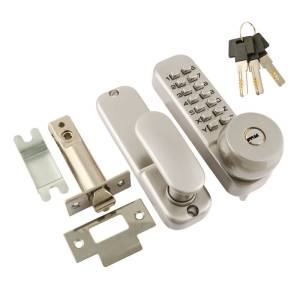 Кодовый замок 370 с фиксатором золото Нора-М