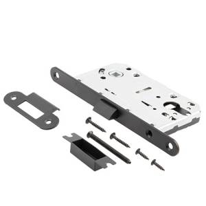 Защелка дверная ЗЩ 5300-P-BLM б/ц б/р с ПЛАСТИКОВЫМ язычком (черный) Апекс