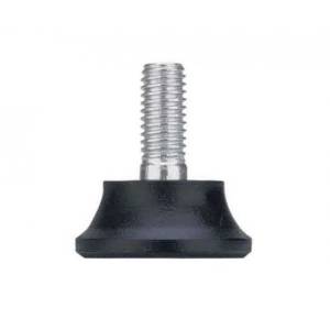 Ножка-опора "Бинго"  малая пластик черная + Планка резьбовая к "Бинго" мебельная опора (12)