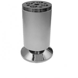 Ножка-опора А101 50х100 мм регулируемая алюминий мат.хром SOLLER