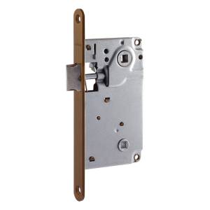 Корпус замка ЗЩ 13-90 мм под фиксатор + ответка матовый кофе Нора-М