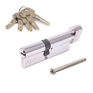 Механизм цилиндровый SM-90(40/50C)-C-NI перфо ключ-ключ (никель) Апекс