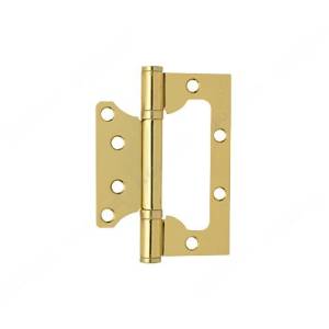Петля накладная 800-4 FHP 100x75х2,5 PB без врезки, без колпачка, золото Нора-М (20/100)