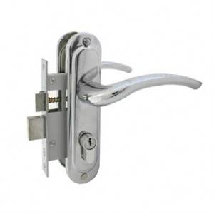 Замок врезной ЗВ 132/50-CP ключ-ключ с ручками хром Стандарт