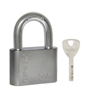 Замок навесной PL-WEATHER-1550 Nickel 4 fin key (PL-15-50) диск.кл. Fuaro (Фуаро)