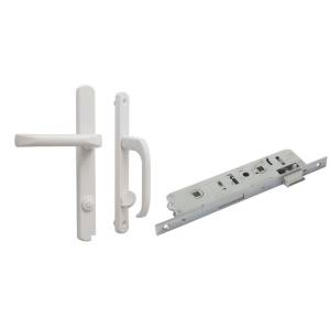 Замок с ручкой (комплект) 90-25 F WC для ПВХ профилей защ.+риг. санузловый WDP