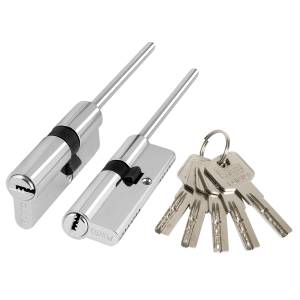 Механизм цилиндровый Z3007 Tang95 (60+10+25) CP ключ-шток+верт. хром 5 ключей PUNTO