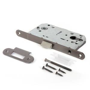 Защелка дверная ЗЩ 5300-P-GRF б/ц б/р с ПЛАСТИКОВЫМ язычком (грфит) Апекс