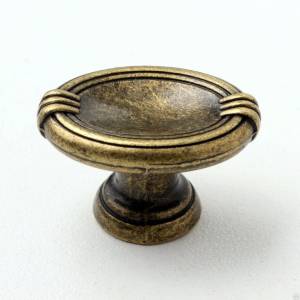 Ручка мебельная кнопка Н003 античная бронза