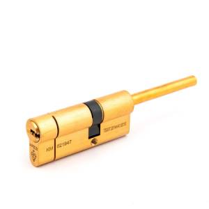 Механизм цилиндровый N6-76(31S/45)-S/65-G перфо ключ-шток (золото) Апекс