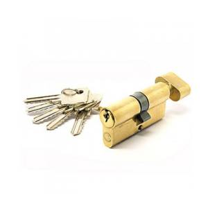 Механизм цилиндровый СК 5070 RF (35х35) латунь 5 ключ-верт. золото Каскад