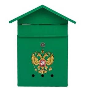 Ящик почтовый зеленый с замком и заслонкой  (ДОМ №2)