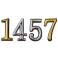 Цифра дверная "8" на клеевой основе (золото) Аллюр
